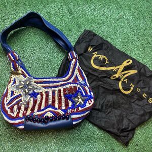 Vintage Mary Frances Handbag Holiday, Red White & Blue USA Shoulder Bag RARE